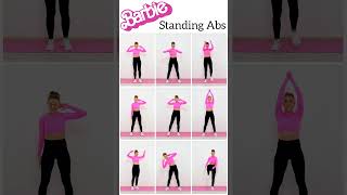 🔥Barbie Standing Abs🔥Home Workout🔥 #lowimpact #fitness #standingabs #workout #barbie #pink #fyp #abs