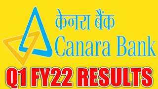 CANARA BANK BEST GOOD Q1 FY22 RESULTS GOVT BANK UPSIDE POTENTIAL 50 %