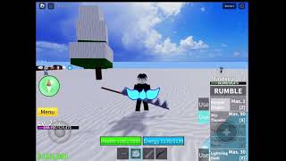 Showing my rumble powers in blox fruits