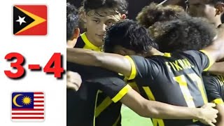 Highlights-Timor Leste U19 vs Malaysia U19 | Piala AFF-U19 2022