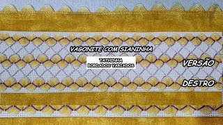 *336* VAGONITE COM SIANINHA  / PONTO IUGOSLAVO *VERSÃO DESTRO* Tathinha Bordados Variados