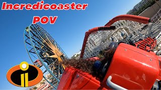 [4k] Incredicoaster FULL POV 2022 // Oogie Boogie Bash Disneyland California Adventure 2022