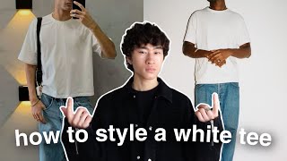 1 WHITE T-SHIRT, 8 DIFFERENT OUTFITS