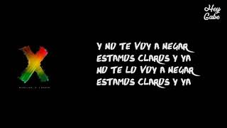 X Lyrics Video - Nicky Jam ft  J Balvin