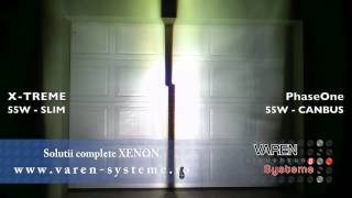 55w SLIM vs 55w CANBUS - XTREME vs PHASEONE - Proiectoare bixenon FXR 3.0