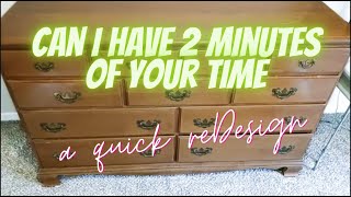 2 Minute Furniture Flip | FURNITURE MAKEOVER | BEFORE & AFTER IN 2 MINUTES