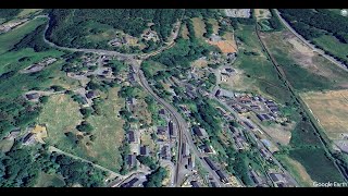 Ffestiniog Railway - Porthmadog to Blaenau Ffestiniog - Google Earth Flythrough Scenic Tour