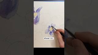 Paint Violets in Under a Minute! #watercolor #floral #shorts