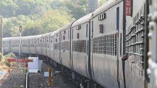 "Nusta Curves" 16346 TVC LTT Netravati Express Joining Mainline At Ratnagiri