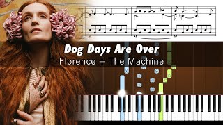 Florence + The Machine - Dog Days Are Over - Piano Tutorial with Sheet Music