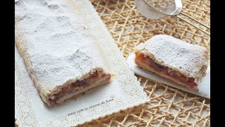 STRUDEL con marmellata pesche e pinoli