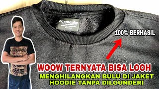 cara menghilangkan bulu pada jaket hoodie atau sweater