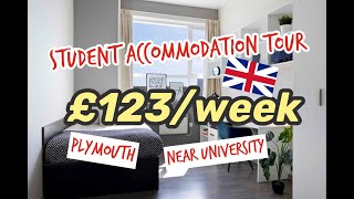 Cheap student accommodation 10 min walk to universities in Plymouth -  Central Point [Room Tour]