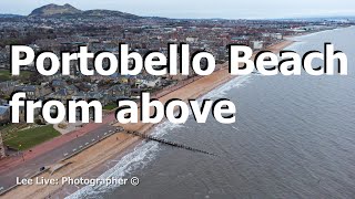 [3] Aerial Drone: Portobello Beach - Wild Swimmers from above