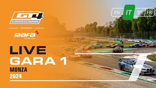 LIVE I Gara 1 I Monza I GT4 European Series Powered by RAFA Racing Club 2024 (Italian)