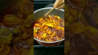 Making The Most Delicious Nigerian Eggplant Sauce and Yam 🍆🍠#food #shorts