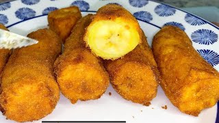 BANANA FRITA DE RESTAURANTE - SEQUINHA E CROCANTE