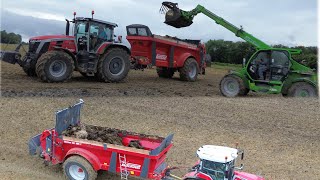 💩Épandage de fumier avec un 8s265 attelé à son épandeur PERARD