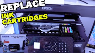 How To Setup or Replace Ink Cartridges Epson WF2910DWF Wireless Printer