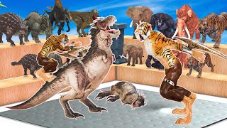 2 vs 2 Tournament - Dinosaurs Vs Animals ARBS - Animal Revolt Battle Simulator