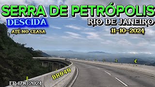 DESCIDA DA SERRA DE PETRÓPOLIS BR040 RIO DE JANEIRO#petrópolis #br040 #riodejaneiro #duquedecaxiasrj