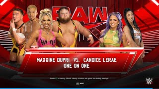 Maxxine Dupri VS Candice LeRae - RAW - WWE 2K24