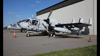 4K AVIATION B-ROLL - Grumman OV-1D "Mohawk" at Norfolk Intl, 25Apr21