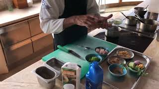 Out of Blue Restaurant | Maldivian cooking class | Chef Abdulla Sabah makes Reef Fish Curry.