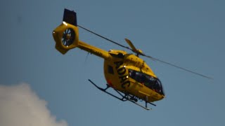 ADAC Hubschrauber Luftrettung Christoph 26 beim Anflug