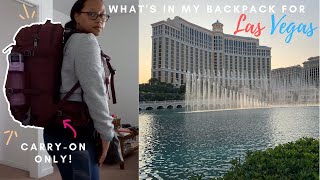 What's in my Backpack for Las Vegas? | 4 Day Trip | Carry-On Only