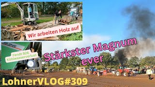 LohnerVLOG#309 Brennholz aufarbeiten I Kegelspalter I Fehlersuche Fendt 926 (Kühlwasser) Case Magnum