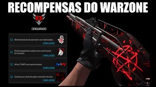 RECOMPENSAS DO WARZONE TEMPORADA 5 - CENSURADO CAMUFLAGEM CÓDIGOS E CIFRAS