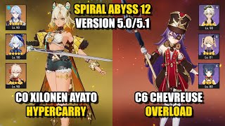 Xilonen Ayato HyperCarry & Chevreuse Overload | Spiral Abyss 5.0/5.1 | Genshin Impact