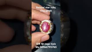 natural star ruby, ring perak, idr 1jt nego tipis hub 089667913765 #batumulia #gemstone #ruby