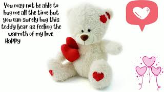 Best Teddy day wishes (10th February) / Romantic Wishes / Greetings / Valentine week