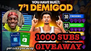 BEST 7'1 I Big Man Build NBA 2k24 Season 8 | 1000 SUB GIVEAWAY! #2k24 #giveaway