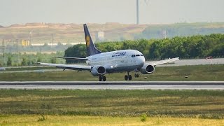 Stormwatch: Lufthansa Boeing 737 Landing at Leipzig/Halle Airport (Germany)