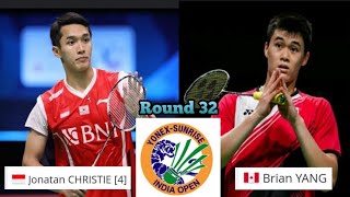 🇲🇨 Jonathan Christie 🆚 🇨🇦 Bryan Yang ‼️R32 YONEX SUNRISE INDIA OPEN 2023