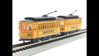 N Scale Model Power Downtown Electric Brill Trolley Demo