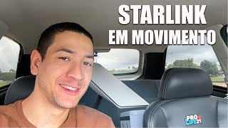 STARLINK FUNCIONANDO DENTRO DO CARRO EM MOVIMENTO