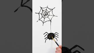 Halloween Spider Painting! Art for Kids  #shorts #painting #art #halloween