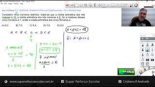 MABA CONCURSOS  -  FCC  -  2024  -  MEDIANA E MÉDIA ARITMÉTICA  -  Com prof. Cristiano Andrade