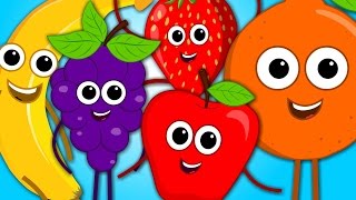 five little fruits | learn fruits | fruits song | nursery rhymes | kids songs