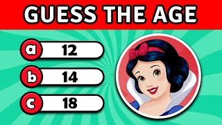 Guess the DISNEY PRINCESS Character by AGE | Disney Quiz Challenge