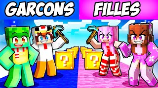 FILLE vs GARÇON Course de Lucky Blocks !