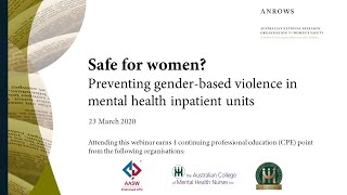 Safe for women? Preventing gender-based violence in mental health inpatient units