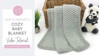 Cozy Cuddles Crochet Baby Blanket Pattern Video Tutorial | Unique Crochet Shell Stitch Blanket