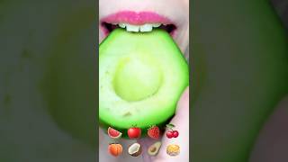 asmr AVOCADO🥑 EMOJI FOOD CHALLENGE 🍉🍎🍓🍒🍑🥥🥑🥞 satisfying eating sounds mukbang 먹방