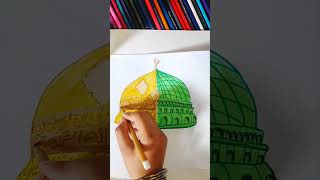 masjid aqsa drawing #masjid nabve drawing#pencil art#shorts youtube #viral #most  satisfying video