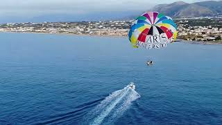 Water Sports drone footage parasailing Analipsi Crete